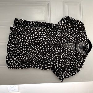 Black and white blouse